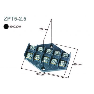 Płytka odgałęźna ZPT5-2.5 czarny SIMET (83002007)