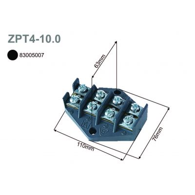 Płytka odgałęźna ZPT5-10.0 czarny SIMET (83006007)