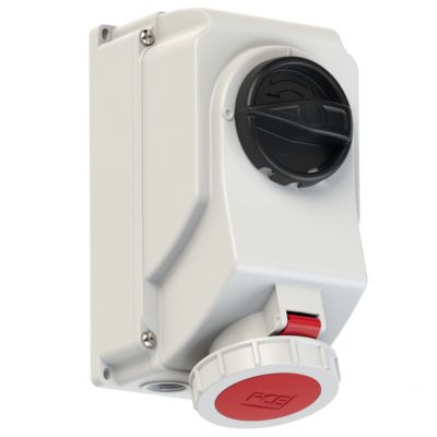 GNIAZDO Z WYŁĄCZNIKIEM 0-1 DUŻE BLOKADA MECHANICZNA 32A 400V 3P+Z IP67 75242-6 PCE (75242-6)
