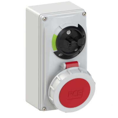 GNIAZDO Z WYŁĄCZNIKIEM 0-1 MAŁE BLOKADA MECHANICZNA 16A 400V 3P+Z+N IP67 61152-6 PCE (61152-6)