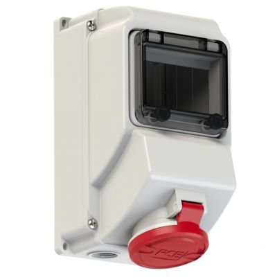 GNIAZDO Z MIEJSCEM NA WYŁĄCZNIK NA SZYNĘ DIN TH 35 16A 400V 3P+Z+N IP44 75153-6 PCE (75153-6)