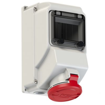 GNIAZDO Z MIEJSCEM NA WYŁĄCZNIK NA SZYNĘ DIN TH 35 32A 400V 3P+Z+N IP44 75253-6 PCE (75253-6)