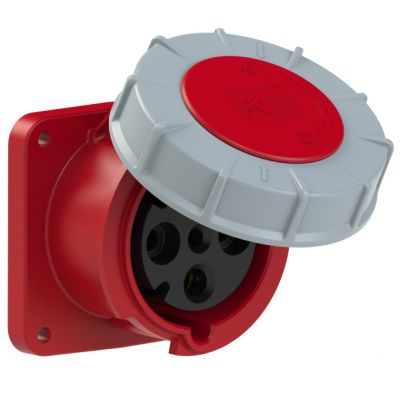 GNIAZDO TABLICOWE PROSTE POWER TWIST IP67 63A 400V 3P+Z 100x100mm 334-6 PCE (334-6)