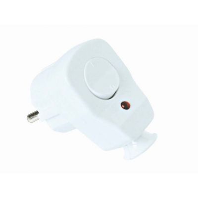 WTYCZKA JEDNOFAZOWA KĄTOWA Z TWORZYWA 2P+Z 10/16A Biała z wyłącznikiem i z diodą* 9002216 PCE (9002216)