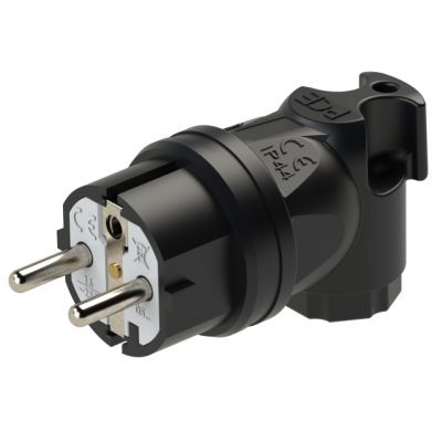 WTYCZKA JEDNOFAZOWA GUMOWA 10/16A 2P+Z Wtyczka gumowa, kątowa /uni-schuko/ 05821-s PCE (05821-s)
