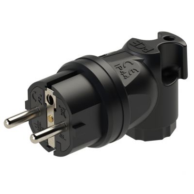 WTYCZKA JEDNOFAZOWA GUMOWA 10/16A 2P+Z Wtyczka w pełni gumowa, kątowa /uni-schuko/ 05822-s PCE (05822-s)