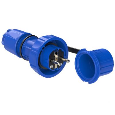 WTYCZKA PRZENOŚNE NAUTILUS 230V UNI-SCHUKO IP68 Niebieska standard uni-schuko 20051-b PCE (20051-b)