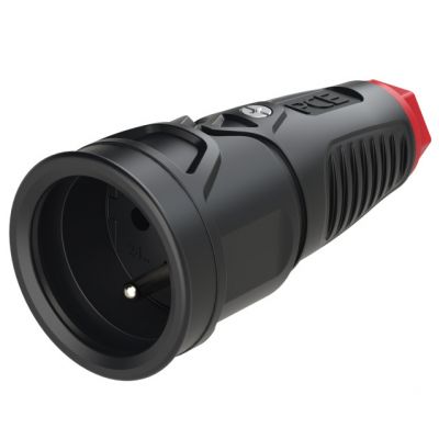 GNIAZDO PRZENOŚNE JEDNOFAZOWE GUMOWE 10/16A 2 P+Z Gniazdo gumowe z bolcem 2410-srw PCE (2410-srw)