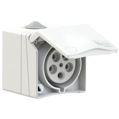 GNIAZDO ZABUDOWANE SERIA DESIGN IP44 gniazdo nadtynkowe przelotowe 32A 3P+Z+N 400V 875-6v PCE (875-6v)
