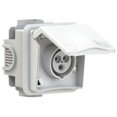 GNIAZDO ZABUDOWANE SERIA DESIGN IP44 gniazdo podtynkowe przelotowe 16A 2P+Z 230V 883-6v PCE (883-6v)