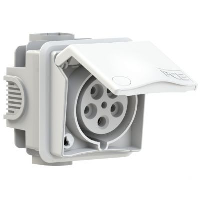 GNIAZDO ZABUDOWANE SERIA DESIGN IP44 gniazdo podtynkoweprzelotowe 32A 3P+Z+N 400V 895-6v PCE (895-6v)