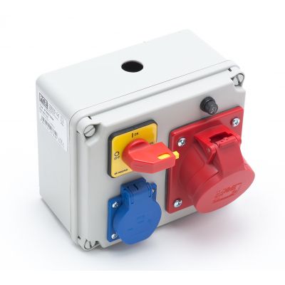 ROZDZIELNICA STACJONARNA Z TWORZYWA TYP „PŁOCK” Wejście M20 - wyjście 16/5 2xGS R.0-1 16A 3P 9789415W PCE (9789415W)