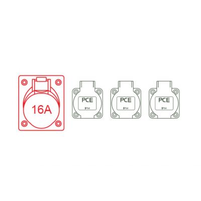 ROZDZIELNICA PRZENOŚNA Z GUMY TYPU „ŚWIDNICA” Wejście 16/5+2M - wyjście 16/5 3xGS IP44 PCE (9440050W)