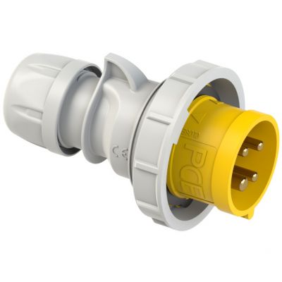Wtyczka przenośna 32A 4P 110V żółta IP67 TURBO SHARK PCE (0242-4)