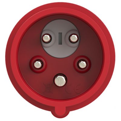 WTYCZKA KĄTOWA ZE ZWROTNICĄ FAZ 32A 3P+Z+N 400V 50/60Hz 6h IP44 PCE (7425-6)