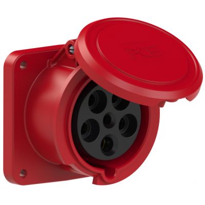 Gniazdo tablicowe 63A 5P 400V 100x100 mm czerwone IP44 POWER TWIST 3351‑6P CE (3351-6)