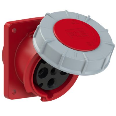 GNIAZDO TABLICOWE SKOŚNE POWER TWIST 63A 400V 3P+Z 100x112mm IP67 PCE (434-6)
