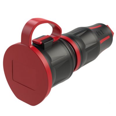GNIAZDO PRZENOŚNE JEDNOFAZOWE GUMOWE 10/16A 2 P+Z TOP TAURUS 2 Gniazdo gumowe z zab. bocznym VDE (z zatyczką) 25711-sr PCE (25711-sr)