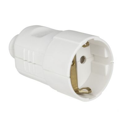GN.PRZEN.IP20 10/16A 2P+Z 220V,BIALE,TYP SCHUKO PCE (05148)