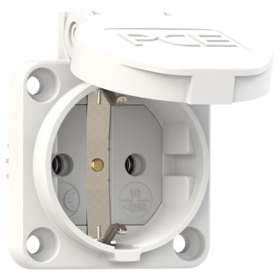 SCHUKO BIALE 16A 3P IP44 Z ZABEZPIECZENIEM BOCZNYM PCE (105-0WS)