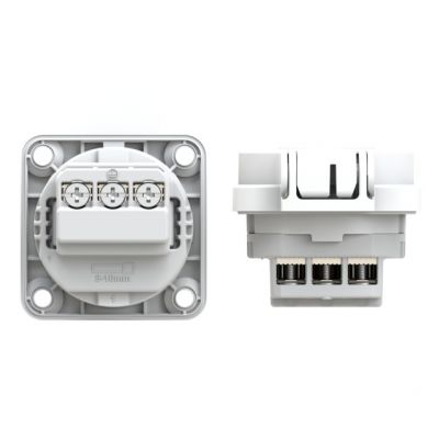SCHUKO BIALE 16A 3P IP44 Z ZABEZPIECZENIEM BOCZNYM PCE (105-0WS)