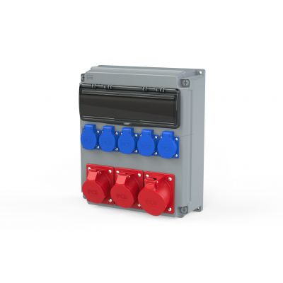 ROZDZIELNICA STACJONARNA BEZ ZABEZPIECZEŃ OPOLE 32/5 2*16/5 5GS bez zabezpieczeń IP54 909110001W PCE (909110001W)