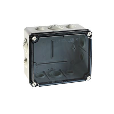PUSZKA SERII „LIGHT” PUSZKA INSTALACYJNA LIGHT POKRYWA TRANSPARENTNA, DŁAWNICE 162x116x76 (6xM25, 4xM40) IP66/67 EVT-171 PCE (EVT-171)