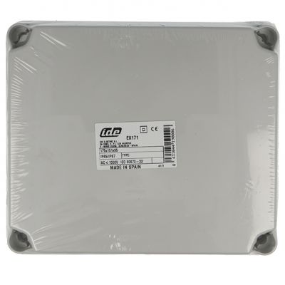 PUSZKA SERII „LIGHT” PUSZKA INSTALACYJNA LIGHT POKRYWA PEŁNA, Z OSŁABIENIAMI 162x116x76 (6xM25, 4xM40) IP66/67 EX-171 PCE (EX-171)