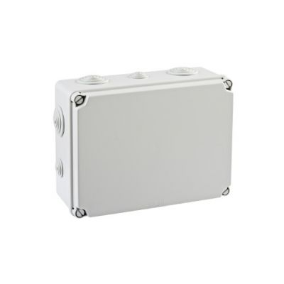 PUSZKA SERII „LIGHT” PUSZKA INSTALACYJNA LIGHT POKRYWA PEŁNA, DŁAWNICE 241x180x96 (4xM25, 6xM40) IP66/67 EV-231 PCE (EV-231)