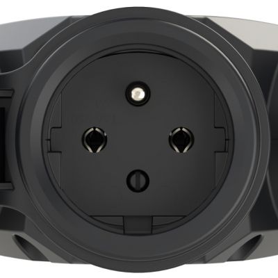 Rozgałęziacz potrójny Taurus2 z bolcem z zatyczką IP54 PCE (243711-srw)
