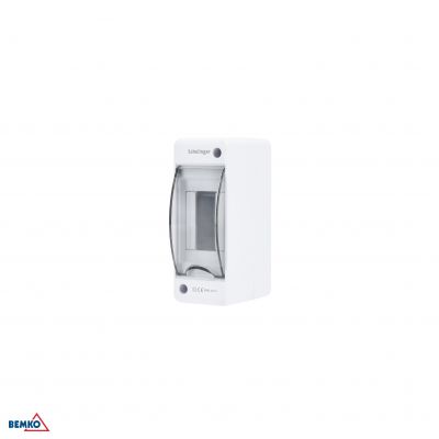 Rozdzielnica natynkowa 1x2 IP40 BEMKO (A80-RDN-IP40-NPE-02P)