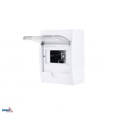 Rozdzielnica natynkowa 1x6 IP40 zaciski 6N+6PE BEMKO (A80-RDN-IP40-NPE-06P)