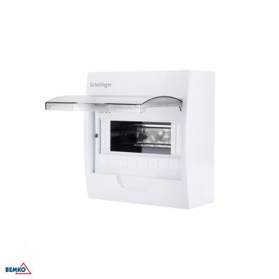 Rozdzielnica natynkowa 1x8 IP40 zaciski 8N+8PE BEMKO (A80-RDN-IP40-NPE-08P)