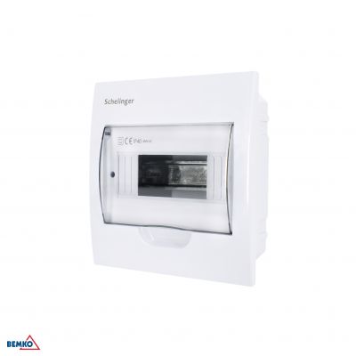 Rozdzielnica podtynkowa 1x8 IP40 zaciski 8N+8PE BEMKO (A80-RDP-IP40-NPE-08P)