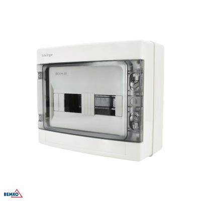 Rozdzielnica natynkowa hermetyczna 1x12 IP65 zaciski 12N+12PE BEMKO (A80-RHN-IP65-NPE-12P)