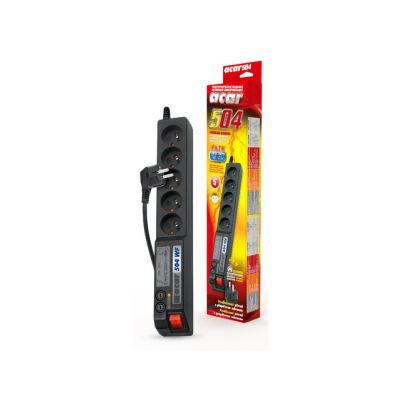 Przedłużacz 5 gniazdowy ochrona przepięciowa odbiornika+filtr ACAR 504 WF przył.18m ACAR 504 WF; przył.1,8m KONTAKT (ACAR 504 WF; przył.1,8m)