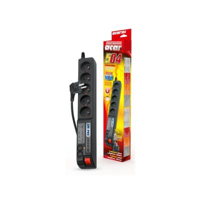 Przedłużacz 5 gniazdowy ochrona przepięciowa odbiornika+filtr ACAR 504 WF przył.3m ACAR 504 WF; przył.3m KONTAKT (ACAR 504 WF; przył.3m)