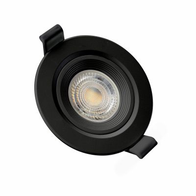 Oprawa punktowa oczko FIALE CORE FLAT GU10 GU10 IP20 FI90x26 mm CZARNY OKRĄGŁA RUCHOMA Spectrum LED (SLIP001026)