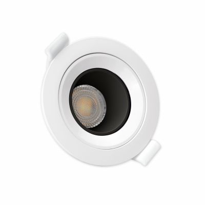 Oprawa punktowa oczko FIALE CORE DEEP GU10 GU10 IP20 FI86x34 mm BIAŁY SRODEK CZARNY OKRĄGŁA RUCHOMA Spectrum LED (SLIP001024)