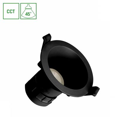 Oprawa sufitowa oczko FIALE CORE COMPLETE DOWNLIGHT 7W ciepła/neutralna/zimna 230V 45ST IP20 UGR<19 FI90X85MM CZARNY OKRĄGŁA (SLI043031CCT_PW)