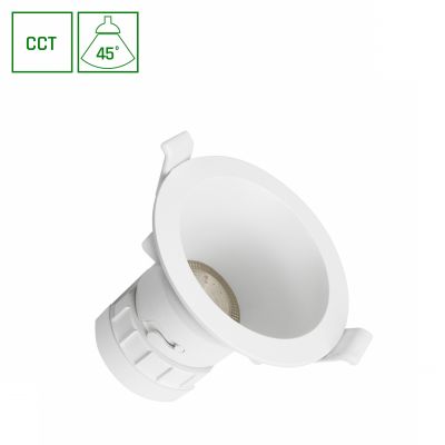 Oprawa sufitowa oczko FIALE CORE COMPLETE DOWNLIGHT 7W ciepła/neutralna/zimna 230V 45ST IP20 UGR<19 FI90X85MM BIAŁY OKRĄGŁA Spectrum LED (SLI043030CCT_PW)