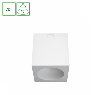 Oprawa sufitowa spot lampa CHLOE COMPLETE natynkowa 7W ciepła/neutralna/zimna 230V 45ST IP20 UGR<19 90x90X100MM BIAŁY KWADRATOWA (SLI043034CCT_PW)