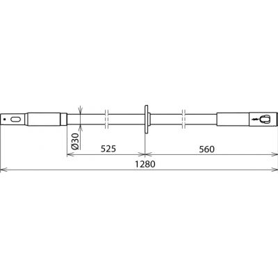 Drążek izolacyjny 36 kV 50 Hz, dł. 1280 mm (766363)
