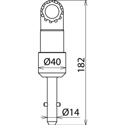 Przedłużenie dł. 182 mm ze złączem zębatym (766396)