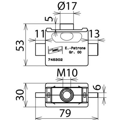 Wkładki uziemiające NH wielk. 00 (745302)