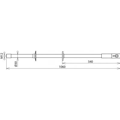Drążek izolacyjny z gwintem M12, dł. 1060 mm (766075)