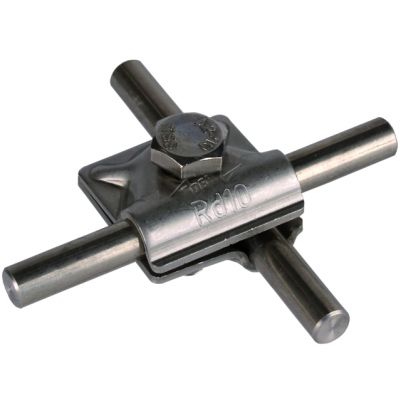 Zacisk uniwersalny MV do drutu 10 mm, stal nierdzewna NIRO (391059)