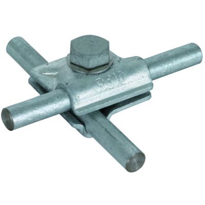 Zacisk uniwersalny MV z podkładką sprężystą, do drutu 10 mm, St/tZn (391550)