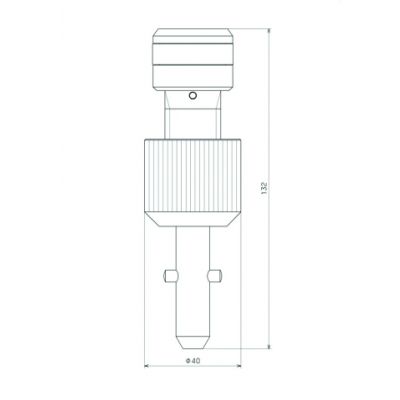 Adapter do drążków uziemiających SQ SK, z trzpieniem z poprz. kołkiem (765001)
