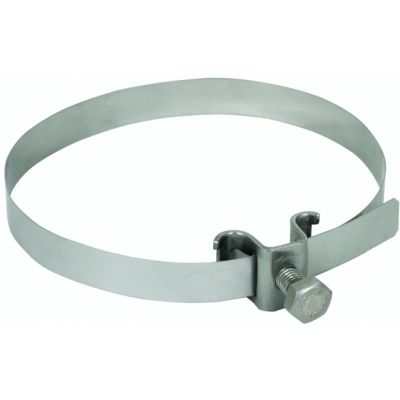 Wspornik do drutu 6-8 mm z obejmą PV do rury spustowej 50-150 mm, stal nierdzewna NIRO (200039)